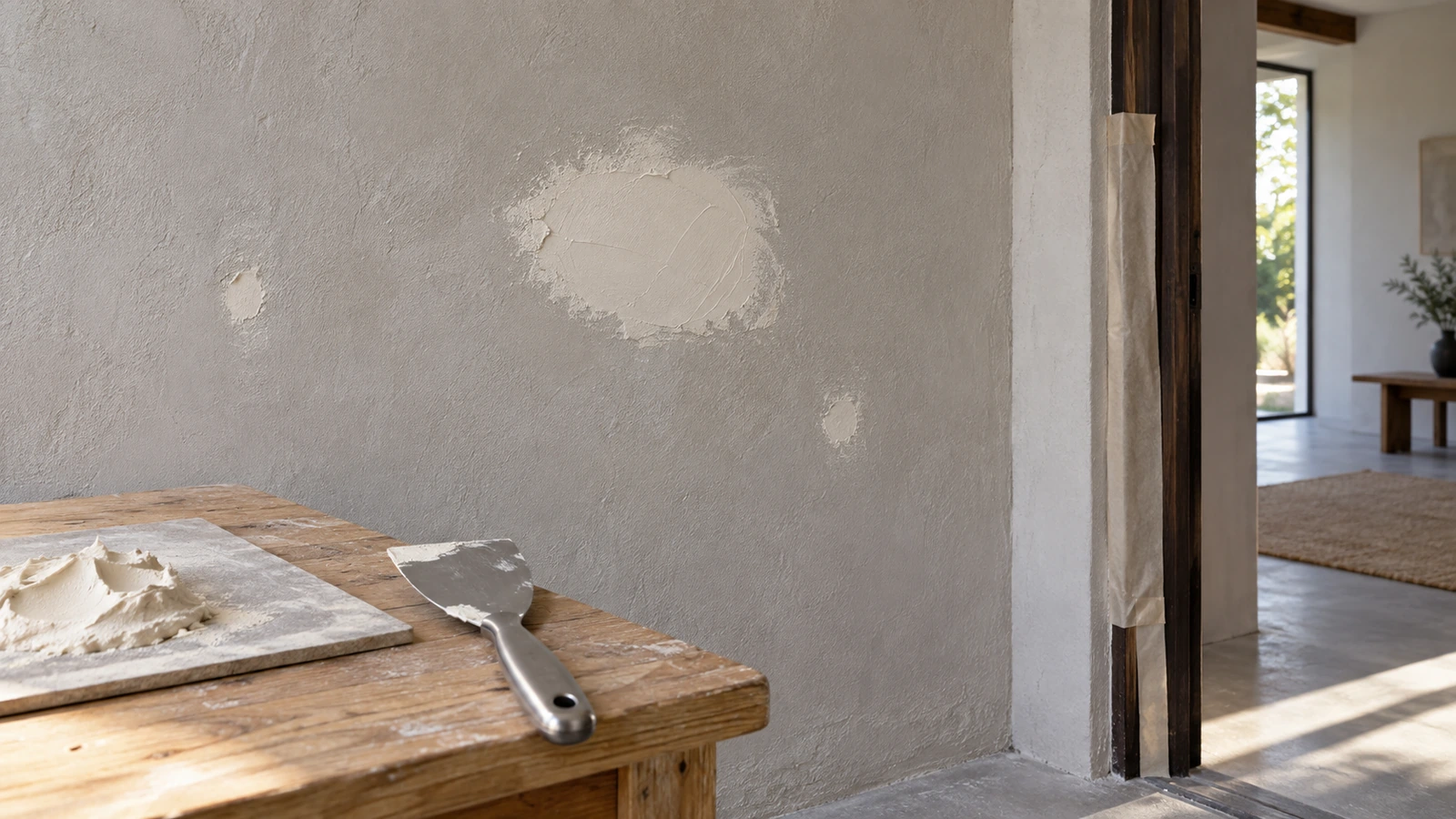 Préparation d'un mur avant finition décorative LITORRA : garnissage et lissage